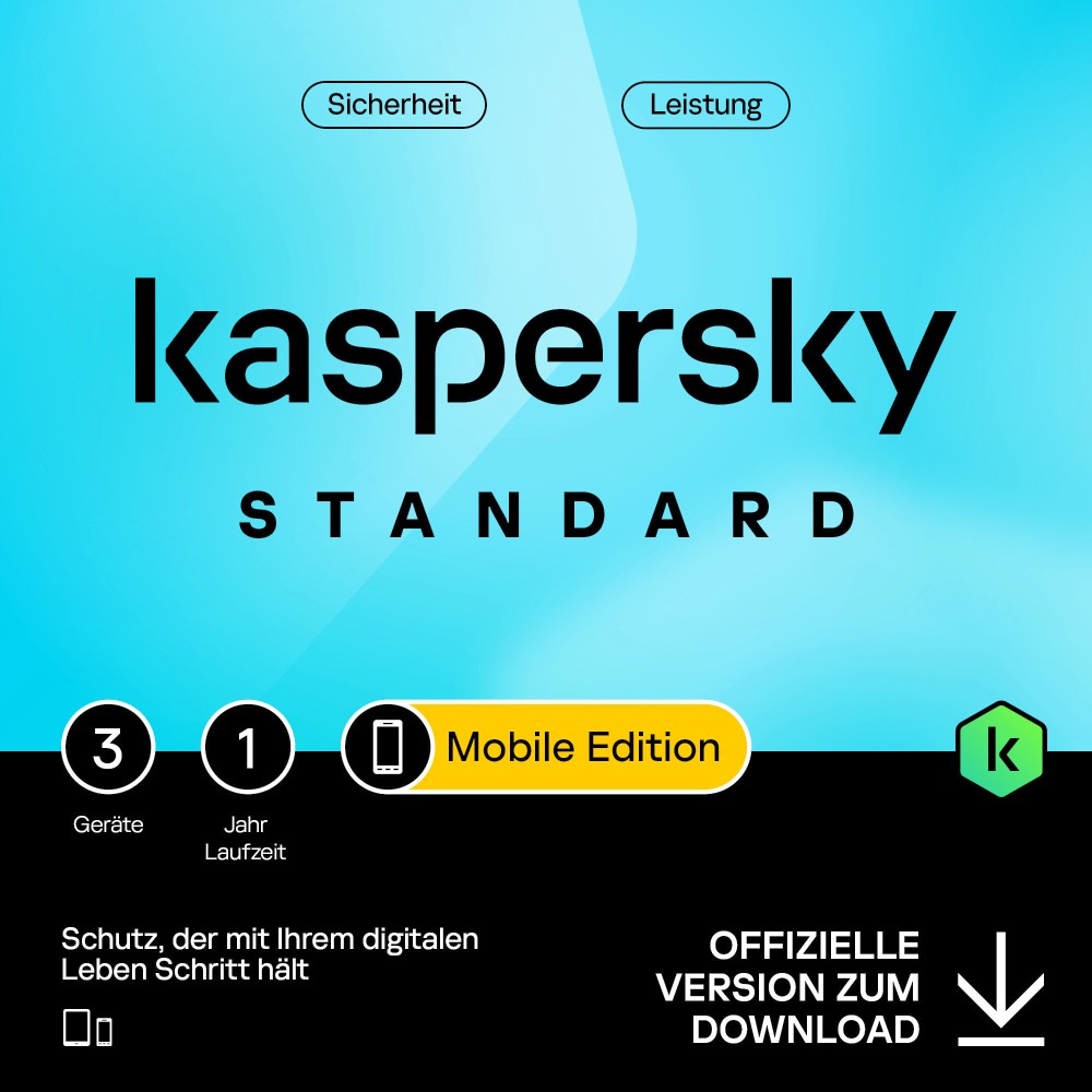 Kaspersky Mobile Security Standard 2025 3-Geräte / 1-Jahr ESD+KEY 
