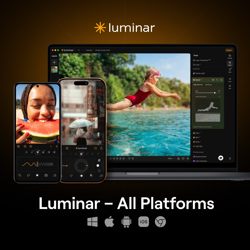 Skylum Luminar ALL Platforms *2-Geräte + 3 Mobile / Dauerlizenz* #KEY (ESD)