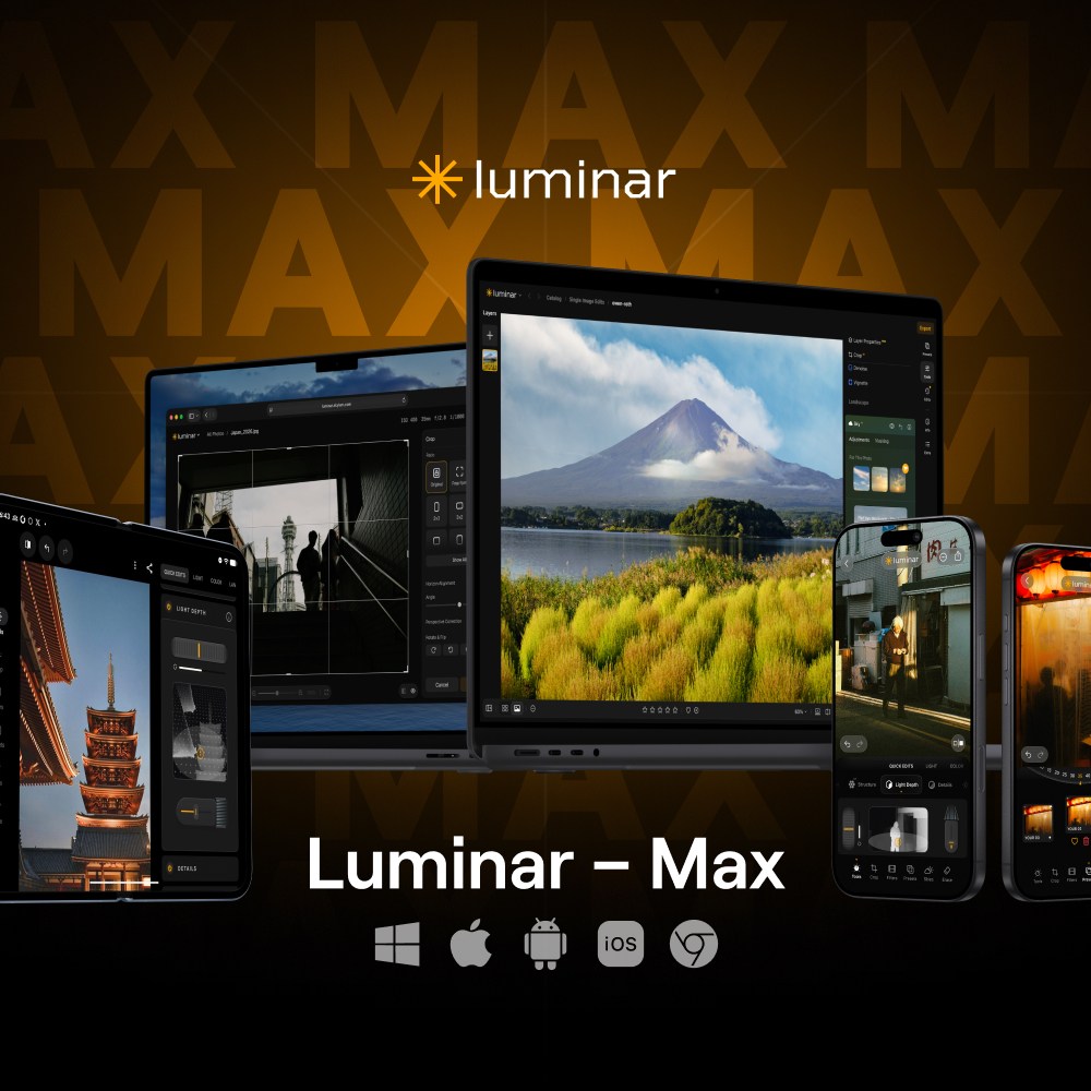 Skylum Luminar Max *2-Geräte + 3 Mobile / Dauerlizenz* inkl.1-Jahr Luminar Prime #KEY (ESD)