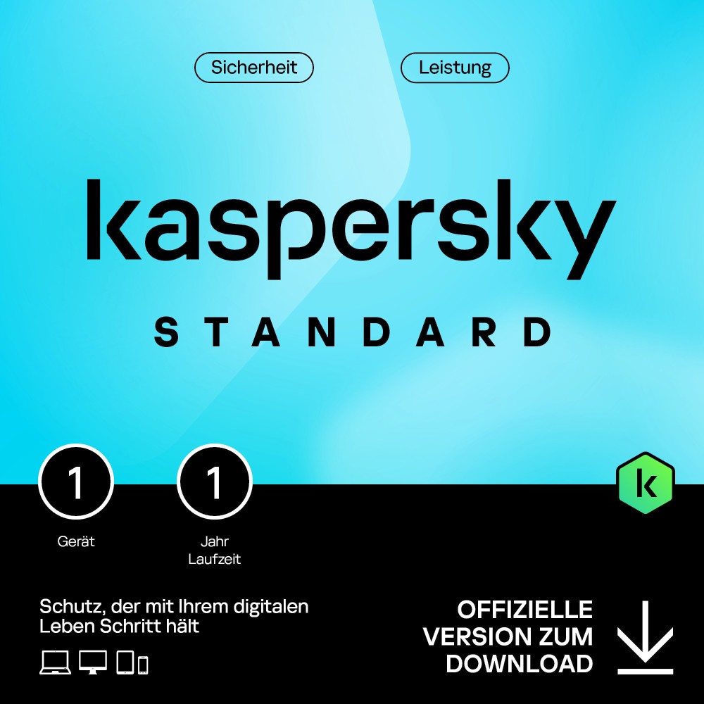Kaspersky Standard Anti-Virus 2025 1-Gerät / 1-Jahr ESD+KEY