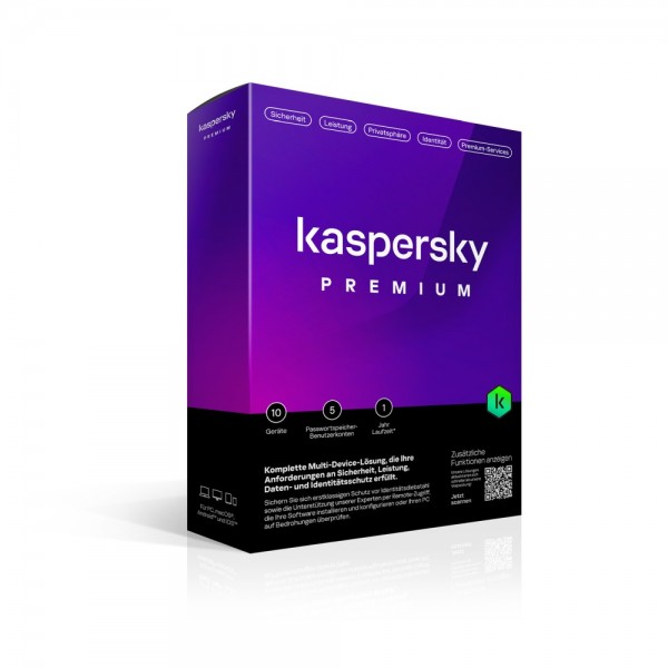Kaspersky Premium 2024 10-Geräte / 1-Jahr Internet-Security als BOX Version