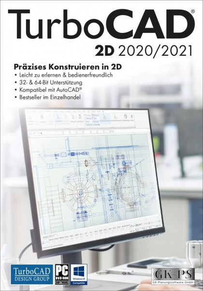 TurboCAD 2D 2020/2021 Dauerlizenz, Deutsch, Key + ESD-Download