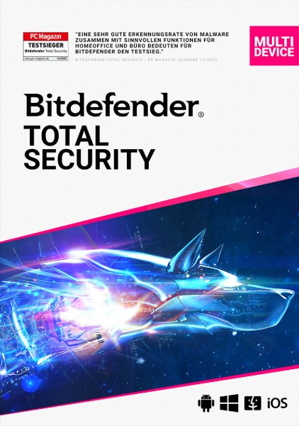 Bitdefender Total Security Multi-Device 10-Geräte / 2-Jahre (ESD+Lizenz)