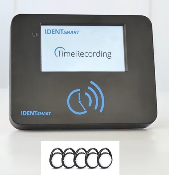 IDENTSmart Zeiterfassung ID800TR StarterKit mit 5 RFID Mitarbeiter-Token