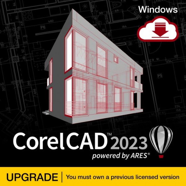 COREL CorelCAD 2023 Upgrade Win/Mac, DE/ML, ESD, #KEY